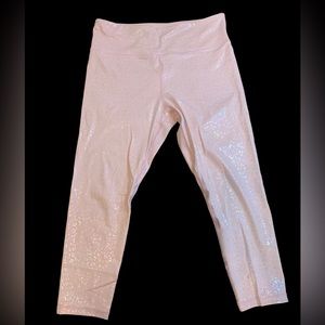 Zyia light n tight pink unicorn leggings high rise 7/8